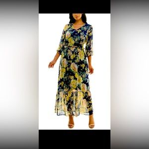 Zipper back dress . Chiffon . Fully lined